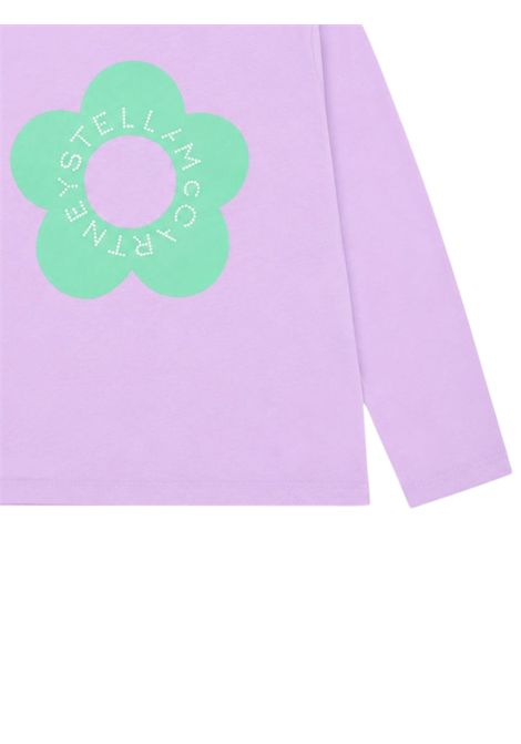 T-shirt bambina lilla in cotone STELLA MC CARTNEY | TV8C00/DEBLILLA